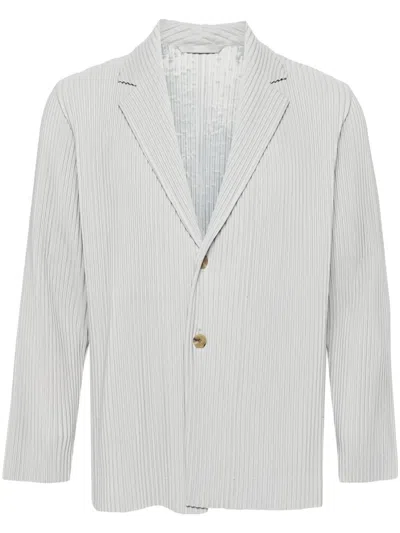 ISSEY MIYAKE PLISSÉ-EFFECT SINGLE-BREASTED BLAZER