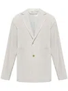 Issey Miyake Plissé-effect Single-breasted Blazer In Grey