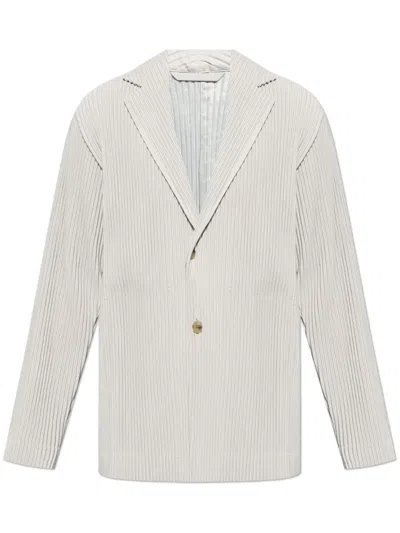 ISSEY MIYAKE PLISSÉ-EFFECT SINGLE-BREASTED BLAZER