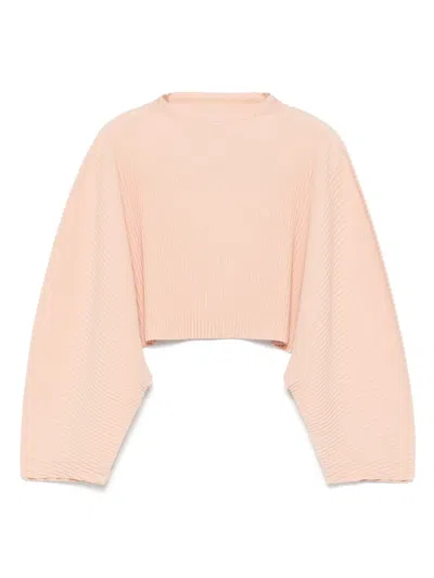 Issey Miyake Plissé-effect T-shirt In Orange