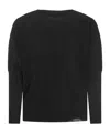 Issey Miyake Ns Black Pleated Long Sleeves Regular-fit Knitted T-shirt In Black