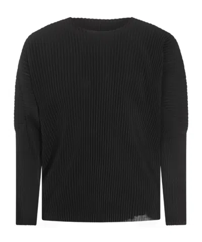 ISSEY MIYAKE HOMME PLISSÉ ISSEY MIYAKE PLISSÉ-EFFECT CREWNECK T-SHIRT
