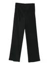 Issey Miyake Pleats Please  Pleated Straight Trousers In Black
