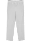 Issey Miyake Ribbed Texture Tailored Trousers Pockets In Grey