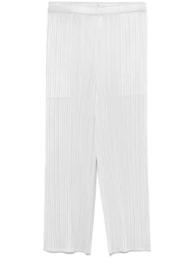 Issey Miyake Plissé-effect Trousers In Grey