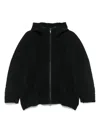 Issey Miyake Hooded Ribbed Texture Side Pockets Jacket In Black