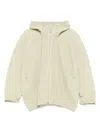 Issey Miyake Hooded Ribbed Texture Front Pockets Long Sleeves In Neutral