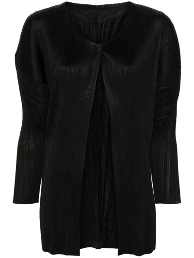 Issey Miyake Plissé Jacket In Black
