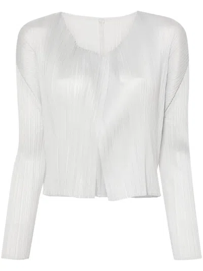 Issey Miyake Plissé Jacket In Grey