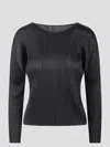 Issey Miyake Monthly Colors September Pleated Top In Black