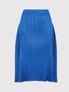 Issey Miyake Womens Blue Efficient Square Flared Midi Knitted Skirt In Blue