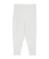 Issey Miyake Basic Pleated Tapered-leg Knitted Trousers In Gray