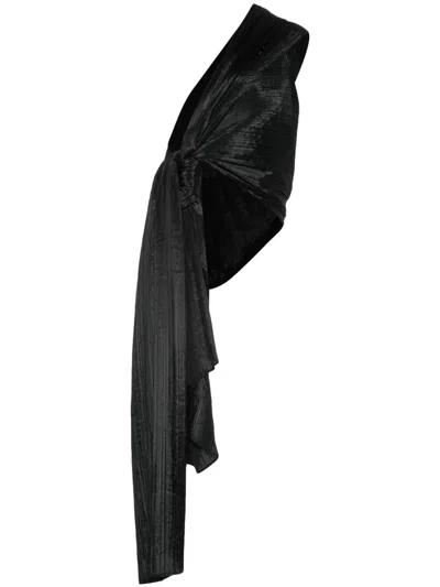 Issey Miyake Plissé Scarf In Black