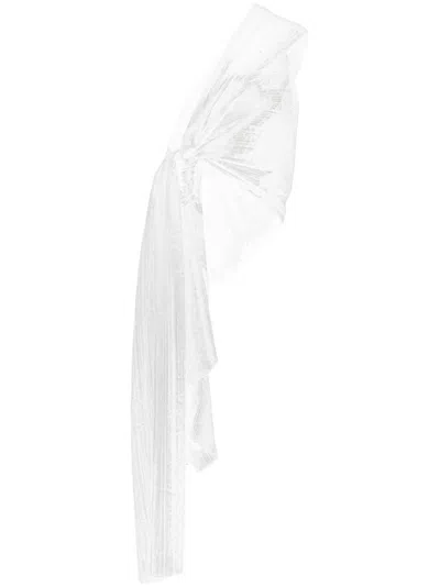 Issey Miyake Plissé Scarf In White