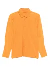 Issey Miyake Plissé Shirt In Orange