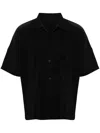 Issey Miyake Black Mc April Textured Shirt In Schwarz