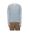 Issey Miyake Round Neck Long Sleeve T-shirt