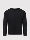Issey Miyake Ns Black Pleated Long Sleeves Regular-fit Knitted T-shirt In Black