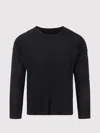 Issey Miyake Ns Black Pleated Long Sleeves Regular-fit Knitted T-shirt In Black
