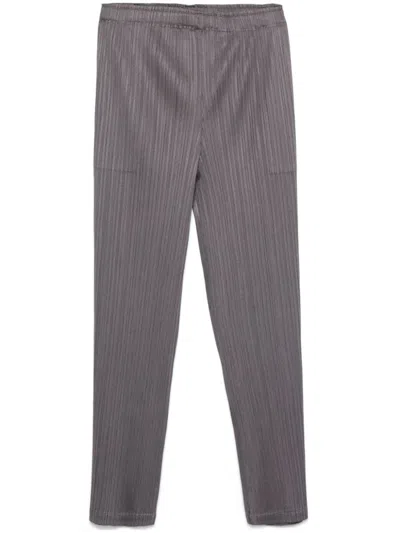 Issey Miyake Plissé Trousers In Gray