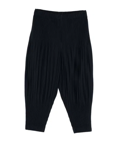 Issey Miyake Pleated Trousers In Blue