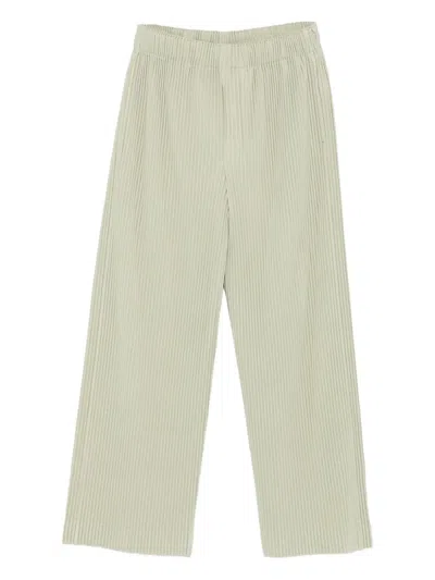 Issey Miyake Plissé Trousers In Green