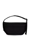 Issey Miyake Pleats Please  Womens Black Half Moon Pleated Woven Shoulder Bag In Black