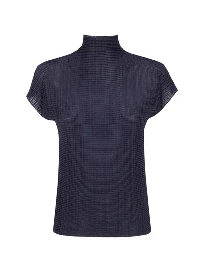 Issey Miyake Wooly Pleats Bk Wt 66 Shirt In Black