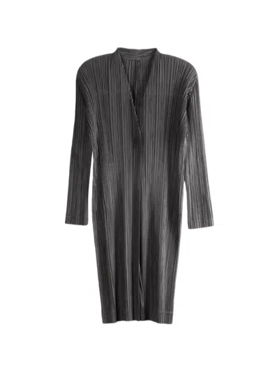 Issey Miyake Plissé-effect Single-button Jacket In Animal Print