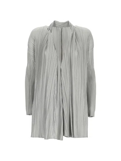 Issey Miyake Plissé-effect Sweatshirt In Gray
