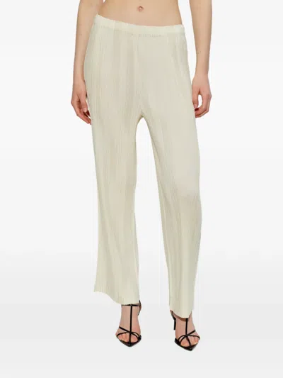 Issey Miyake Plissé-effect Trousers In Neutral