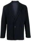 Issey Miyake Plissiertes Sakko Mit Fallendem Revers In Blue