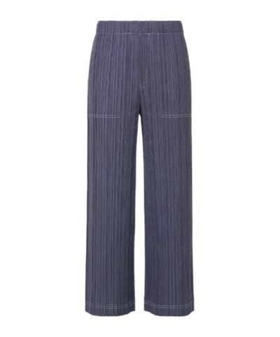 Issey Miyake Pocket-detail Trousers In Blue