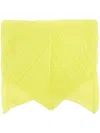 Issey Miyake Pointed-tip Plissé Scarf In Yellow