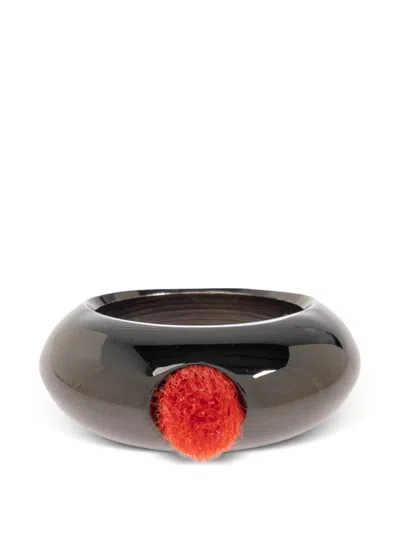 Issey Miyake Polished Ring In Black
