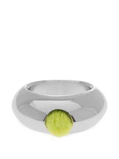 Issey Miyake Polished Ring In Silver
