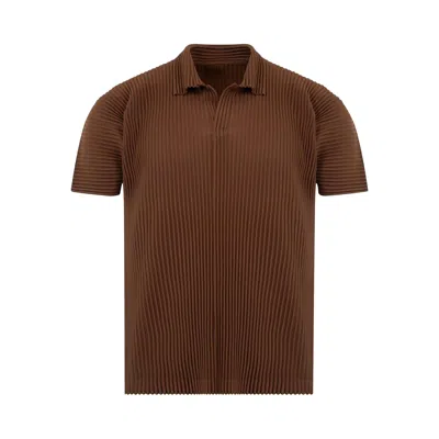 Pre-owned Issey Miyake Polo 'anchor Brown' | Men's Size 4