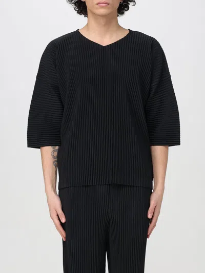 Issey Miyake T-shirt Homme Plisse'  Men Color Black In Schwarz
