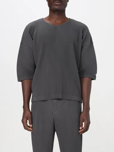Issey Miyake T-shirt Homme Plisse'  Men Color Grey In Grau