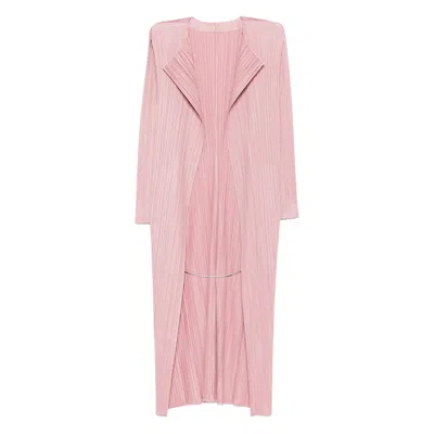 Issey Miyake Polyester Coats In Pink