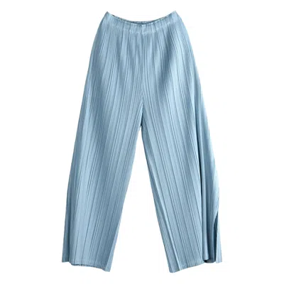 Issey Miyake Polyester Pants In Blue