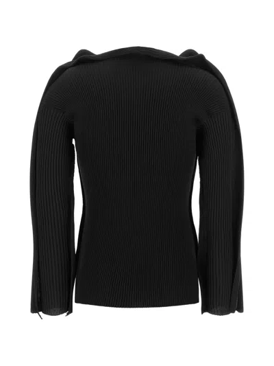 Issey Miyake Prance Sculptural-draped Sweater In Black