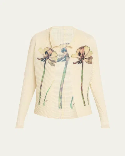 Issey Miyake Pressed Flora Pleats Top Shirt Clothing In Multicolour