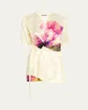 Issey Miyake Yellow Pressed Flora Blouse In Peony