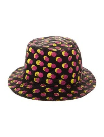 Pre-owned Issey Miyake Printed Bucket Hat In Black