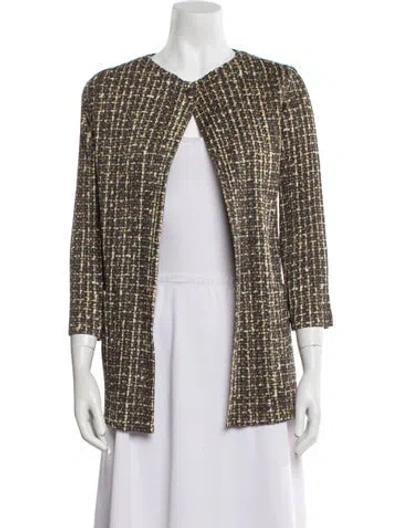 Pre-owned Issey Miyake Printed Evening Jacket In Brown