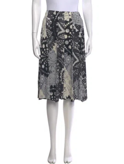 Pre-owned Issey Miyake Printed Knee-length Skirt In Black