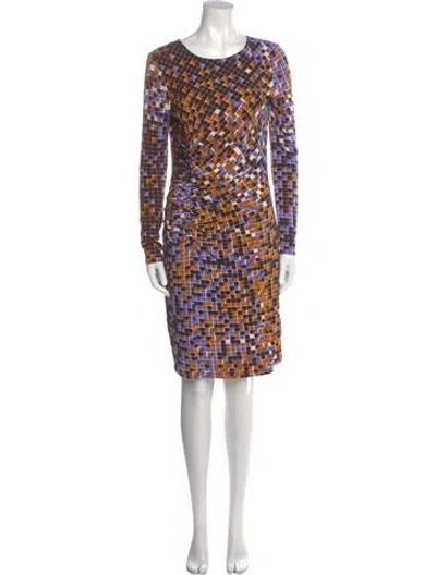 Pre-owned Issey Miyake Printed Long Dress In Black