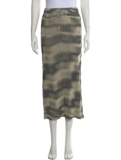 Pre-owned Issey Miyake Printed Long Skirt In Multi