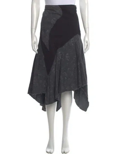 Pre-owned Issey Miyake Printed Midi Length Skirt In Neutral